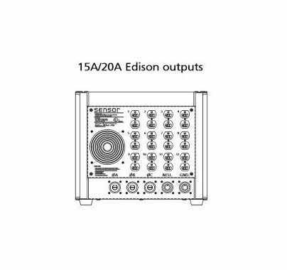 ETC Sensor Portable Dimmer Pack 12 Channel 20A Camlok In, Edison Out - Image 4